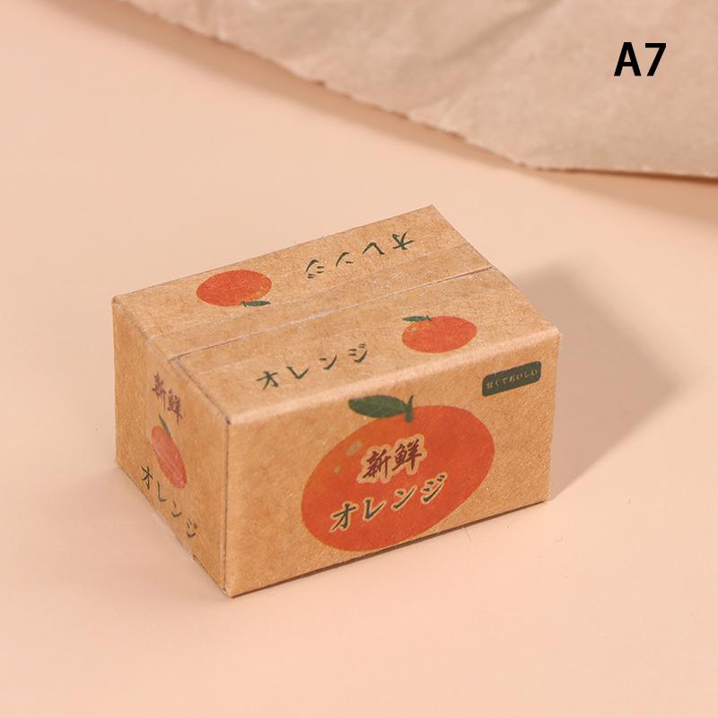 1/12 Dollhouse Paper Boxes Model Simulation Mini Supermarket Fruit Cardboard Boxes Dollhouse Supermarket Scene Decor Accessories