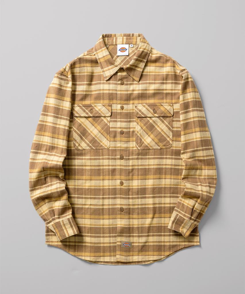 Dickies Хлопковая фланелевая рубашка Желтая