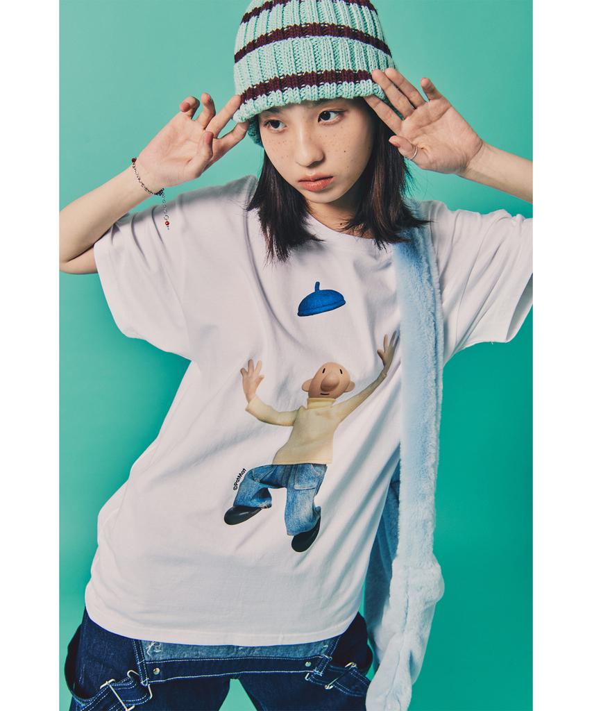 LAUGHER [Pat&Mat] Wow Pat T-Shirt - White