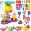 OTONOPI Clay, Wheat Clay, Clay Toy Set, Ice Cream, Ice Cream Shop, 4 Colors, Pretend Play, Kids Toy, Non-Toxic, Safe, Gift, Christmas Gift, Ages 6+