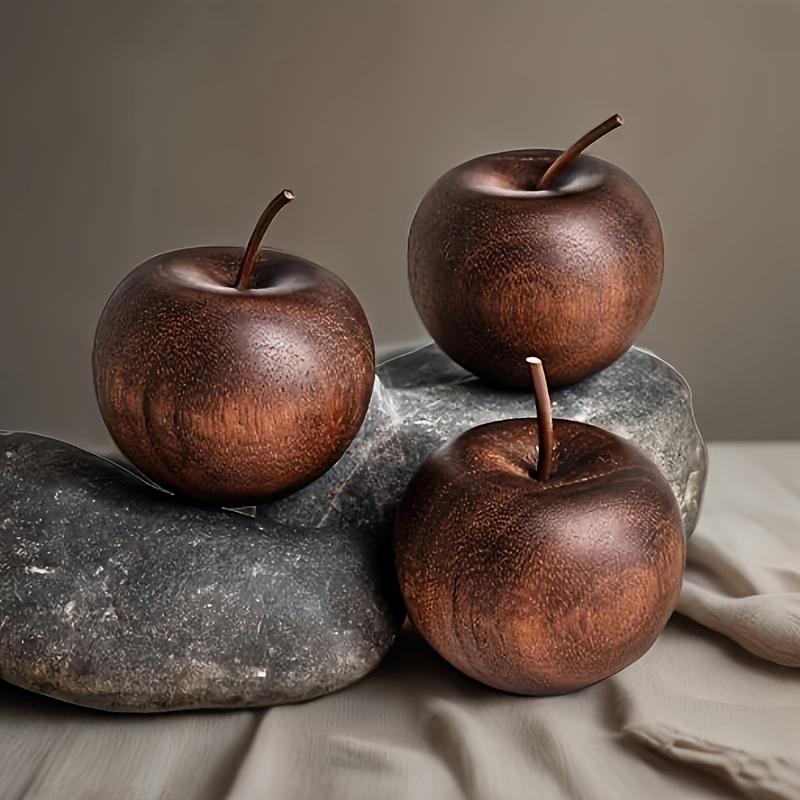 1Pcs Of Wooden Apple Shaped Essential Oil Diffuser Fragrance Diffuser Suitable For Home Bathroom Room Car Decoration Accessories