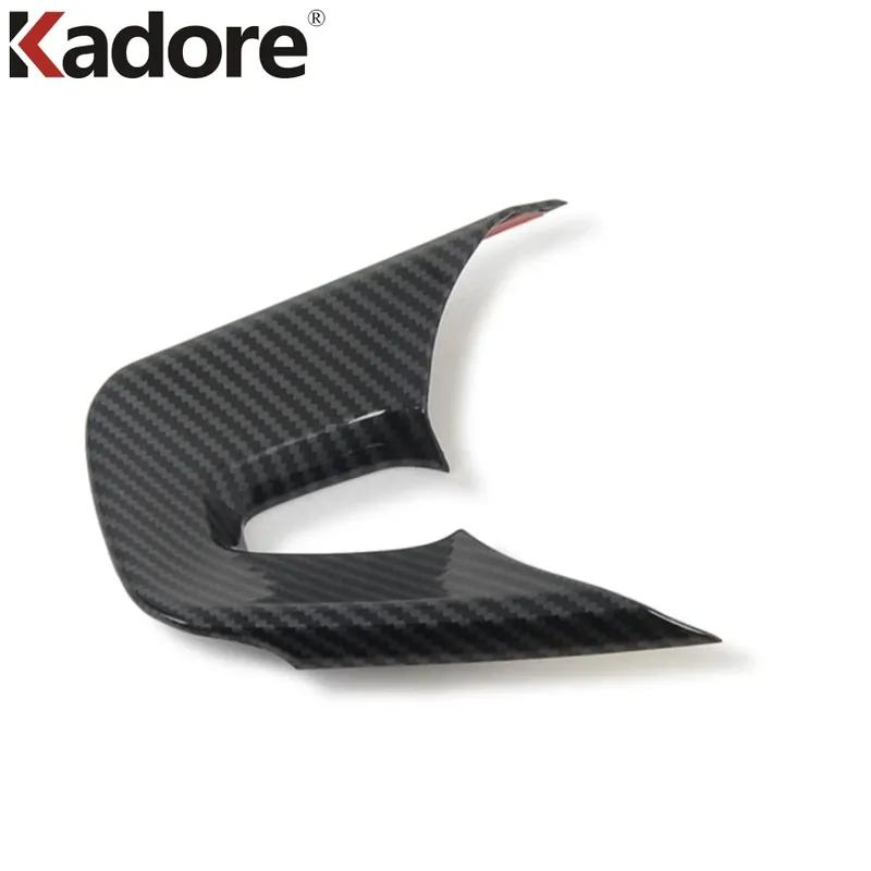 For Kia Seltos Carbon Fiber Car Steering Wheel Decoration Panel Cover Trim Interior Mouldings Accessories