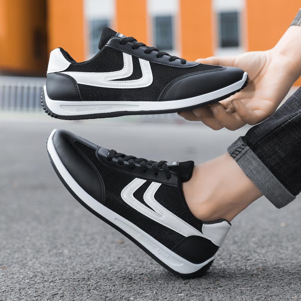 Новая повседневная обувь Летающая сетка Мужская спортивная белая обувь Молодежная студенческая Корейский стиль Обувь Форреста Гампа Мужская