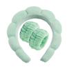1 Set Sponge Headband Wristband Water Absorbent Face Washing SPA Padded Hair Band Elastic Wrist