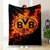 Fiery BVB 09 Emblem Design Flannel Blanket for Bedroom Living Room Sofa and Nap