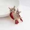 Owls Brooch Christmas Gifts Pins Corsage Two Owls Pins Suit Retro Brooches