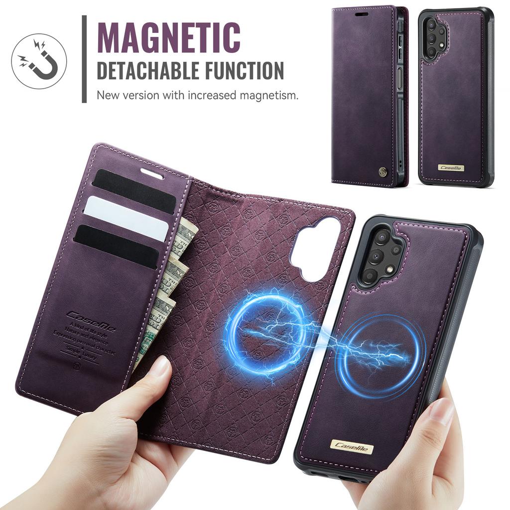 For Samsung Galaxy A13 5G/Galaxy A04s 5G/Galaxy A13 4G Magnetic Case RFID Blocking Detachable Wallet Leather Phone Cover