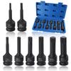SPEEDWOX Impact Bit Socket Impact XZN Bit Socket Drive Triple Square Spline Bit Socket Automotive Repair Storage Box Included Set, 8-Piece Set,