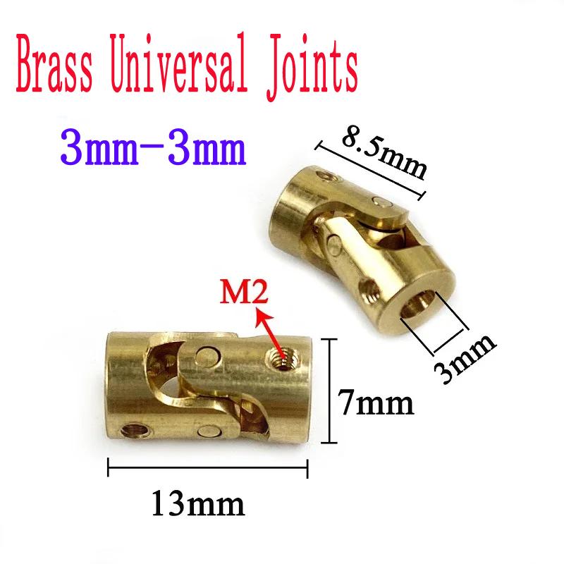 5Pcs 3mm to 3mm Brass Universal Flexible Shaft Coupling Joint – For RC Car & RC Boat