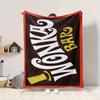 1 шт. Пледовое одеяло Wonka Chocolate Bar Фланелевое Мягкое, Теплое и Уютное для Дивана, Кровати, Офиса и Путешествий Универсальное Всесезонное Подарок, Рождественский подарок