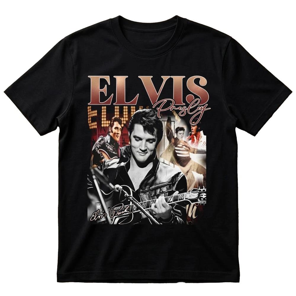 Elvis Presley Collage Graphic Tee Rock Music TShirt a Perfect Gift