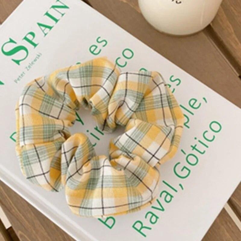 10 шт., маленькая свежая измельченная решетчатая повязка для волос, модная тканевая повязка для волос, кожаная повязка для волос, милый головной убор для девочек Mori Department