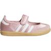 adidas Оригинальные Samba Jane Сатиновые Мягкие Низкие Повседневные Кроссовки для Детей Розовые KJ9990