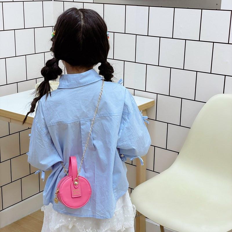 Детская однотонная мультяшная сумка через плечо милого дизайна, подкладка из полиэстера, для девочек