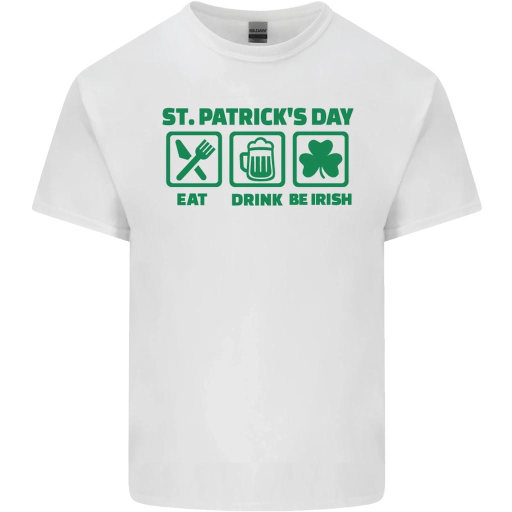 Eat Drink Be Irish St Patricks Day Kids T-Shirt Childrens
