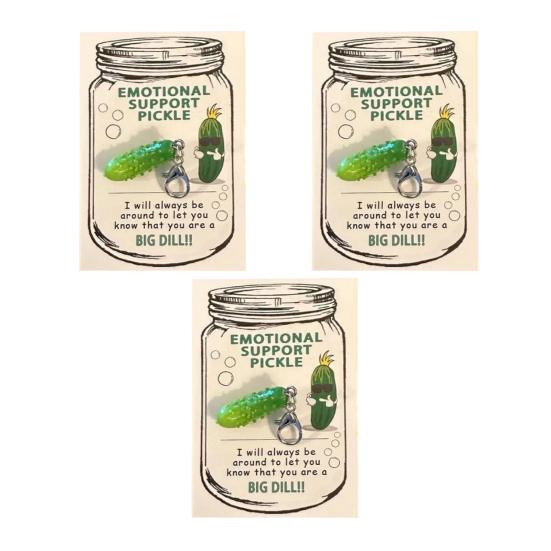 1/2/3 комплекта эмоциональная поддержка брелок для ключей Pickle Design подвеска с карманом объятия открытка тонкая работа металлический смоляной брелок позитивный подарок