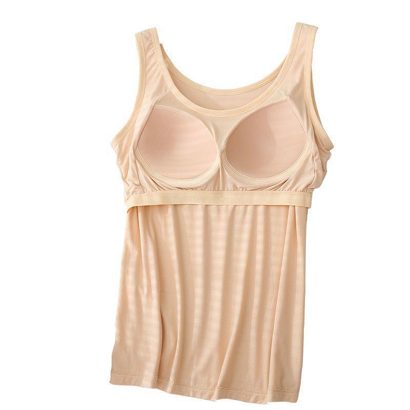 Топ-майка из модала большого размера с мягкими чашками для похудения - Дышащая и удобная