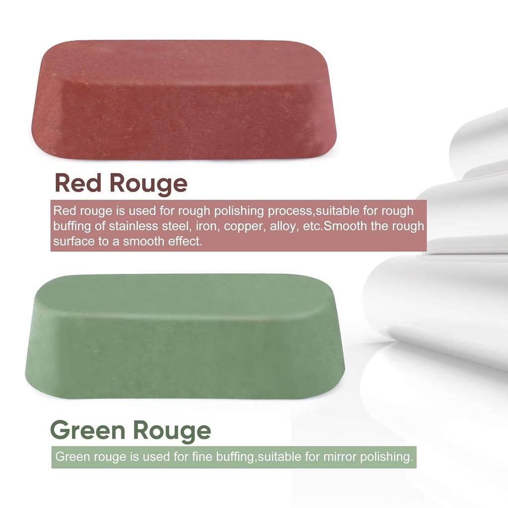 Полировальные насадки для дрели, 14 шт. Полировальные круги-насадки с 2 шт. полировальной пастой Rouge, конические/цилиндрические/грибовидные/Т-образные шлифовальные головки