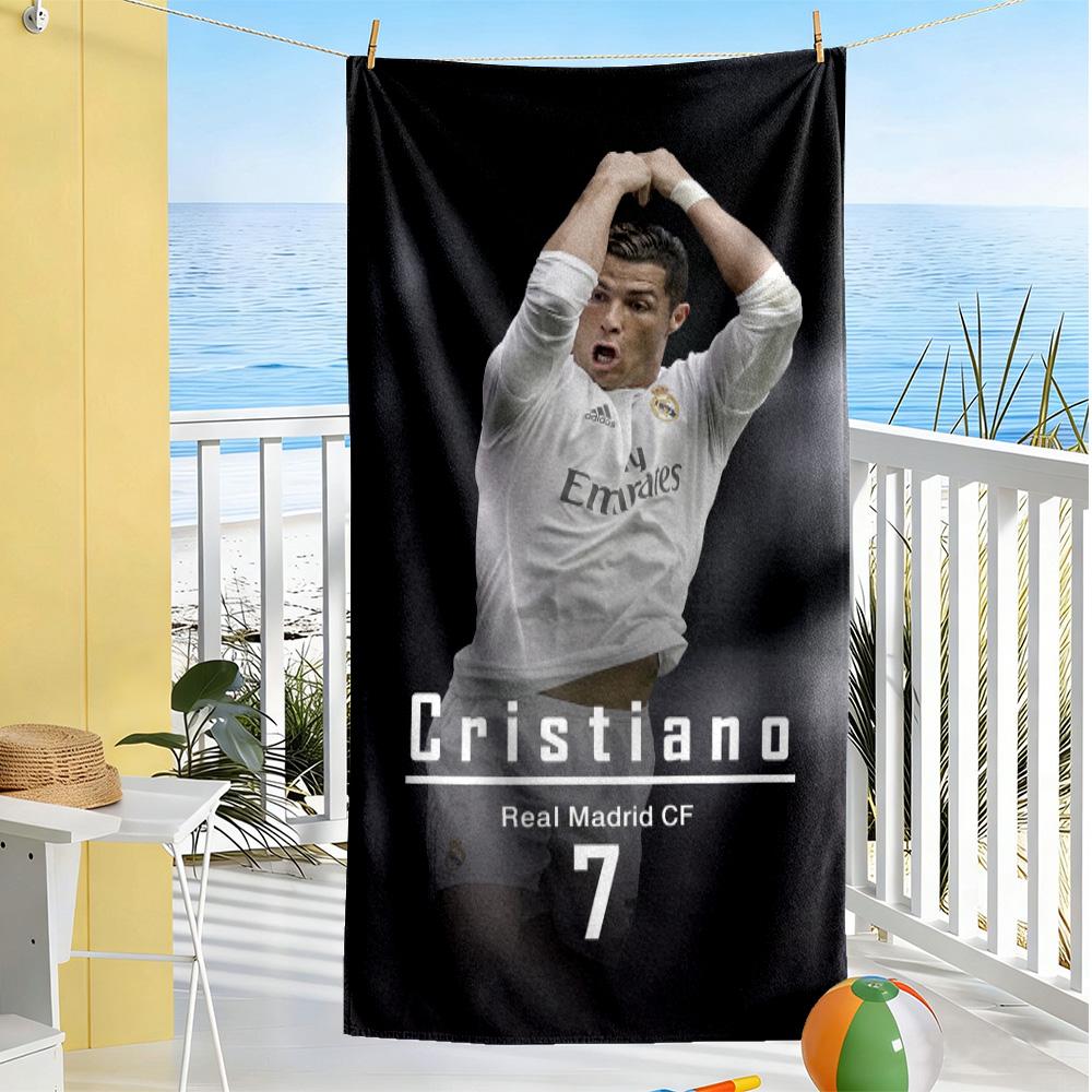 Cristiano Ronaldo Celebration Beach Towel Quick-Dry Soft Microfiber Comfortable Lightweight