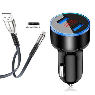 Автомобильное зарядное устройство, кабель Micro USB, быстрое зарядное устройство для сотового телефона для Xiaomi Redmi Note 6 5 4 Pro 7a 6a 5a 4a 5x 4x 5 Plus F1 с ЖК-дисплеем
