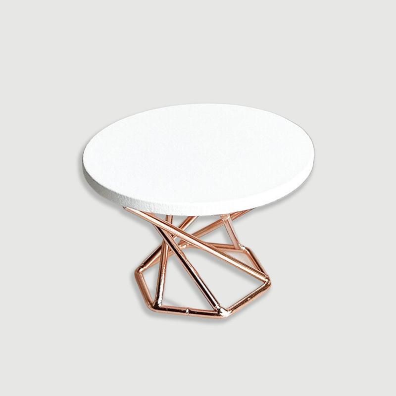 1/12 Кукольный домик Симуляция Журнальный столик Круглый Чайный столик Модель Кукольный дом Миниатюрная мебель Декор Микросцена Строительный реквизит