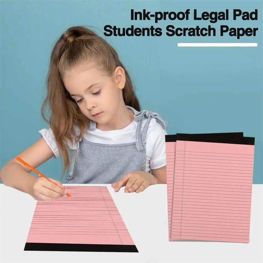 Ink-proof Writing Sheet Paper Tearable Lined Paper Memo Pad Legal Pad Scribbling Book