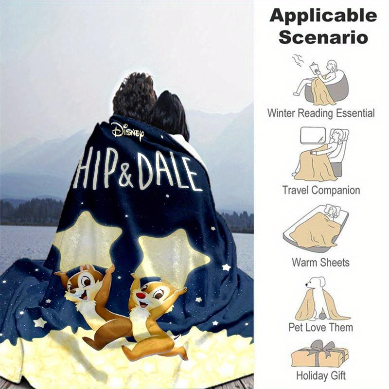 1 шт., Плед Disney Чип и Дейл Звезды для Дома, Мягкое Покрывало для Дивана, Кровати, Автомобиля, Путешествий, Кемпинга, Офиса, Сна, Идея для Подарка