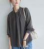 ROPE PICNIC Recycled Polyester Front Tuck Blouse in 2 Matching Charcoal Women's (Available Sizes) - Outfits, (06)