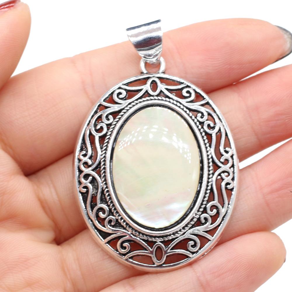 Кулон из натурального камня в форме яйца, полудрагоценный кружевной кулон для изготовления ювелирных изделий, ожерелье, браслет, аксессуар