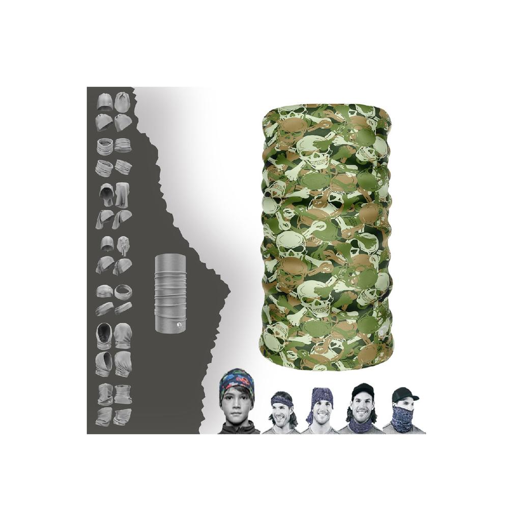 Унисекс Серый Череп Каратель Бесшовный Воротник-труба Бандана