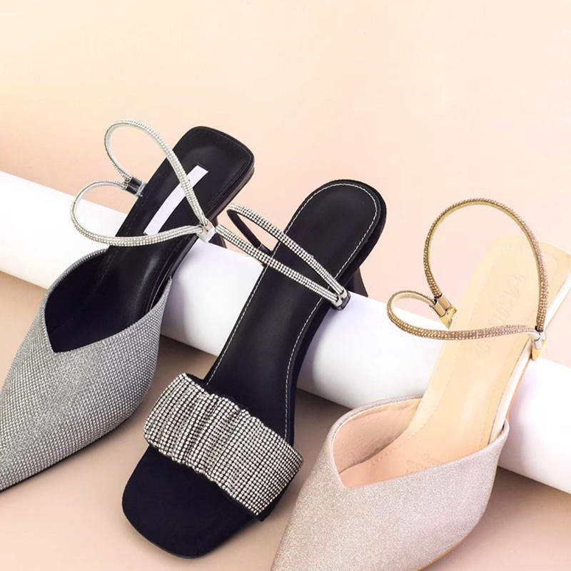 Женский ремень для обуви Стразы Высокие каблуки Шнурки Бесплатный треугольный пучок Фиксация на щиколотке Свободная Противоскользящая Пучок Шнурки Завязки Ленты