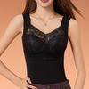 Yousheng Women's Thermal Tank Tops with Built In Bra Lace Padded Sleeveless Camisole Undershirt Soft Warm Base Layer Vest