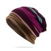 Twisted Hat Women Scarf Cover Striped Printed Dual-purpose Hats