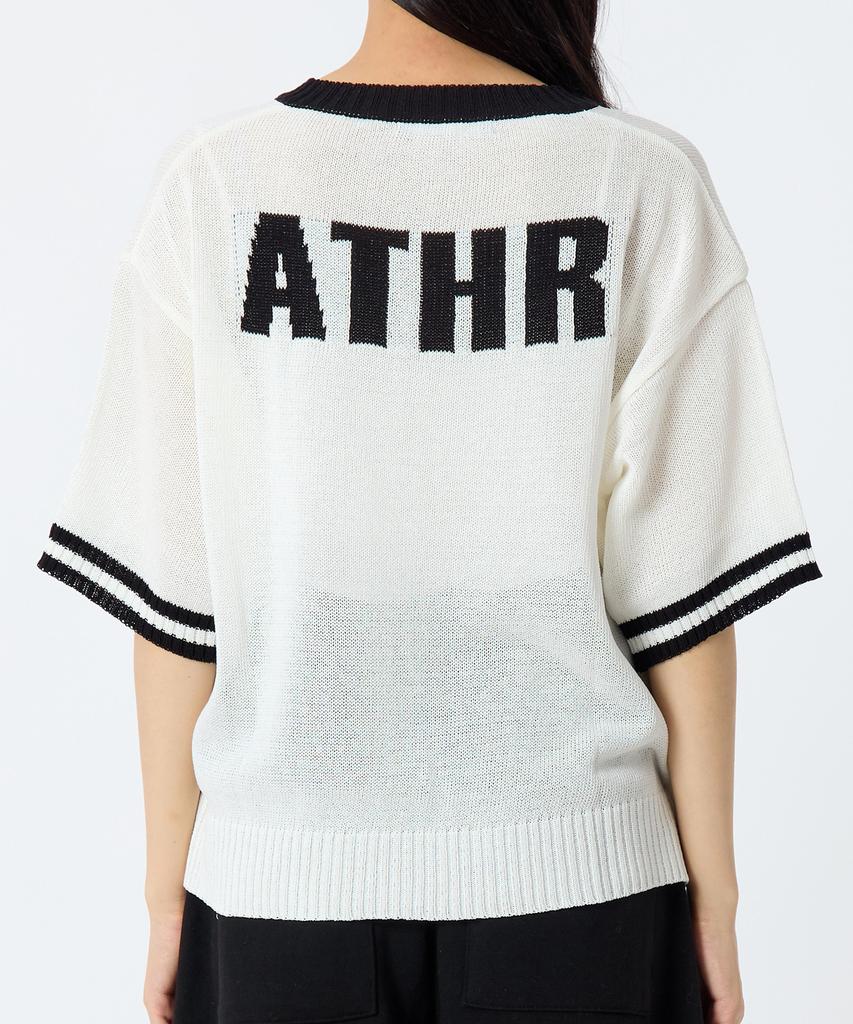 ANDTHEOTHER Oversized V-Neck Short Sleeve Knit Black