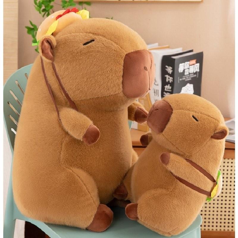 Hamburger Backpack Capybara Plush Toy Room Decoration Children Gifts Christmas