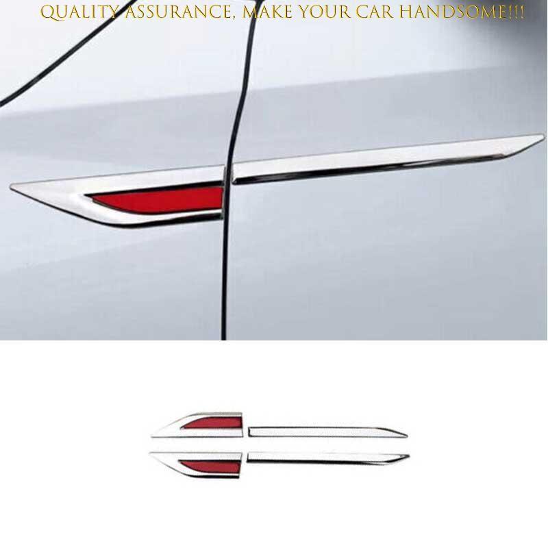 For Hyundai Elantra 2021-2024 Chrome Steel Side Fender Air Wing Vent Cover Trim