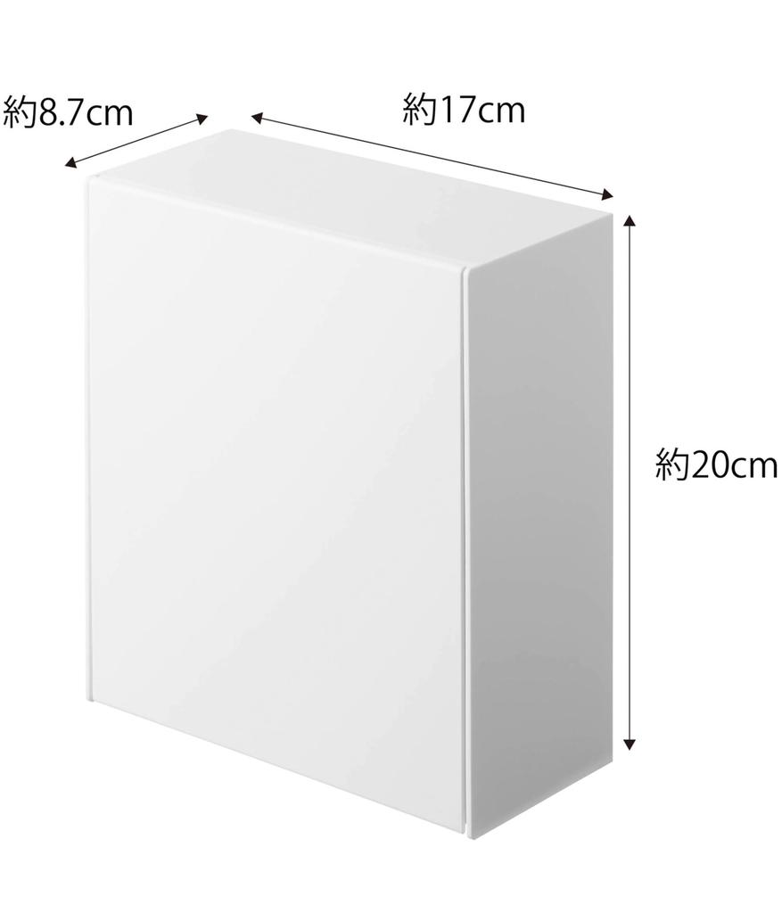 Yamazaki Пластиковый Настенный Мусорный Ящик-Контейнер Белый Ш17 x x В20см Tower Пластиковые Дюбели Крючок-Пленка Мусорное Ведро с Откидной Крышкой 5433 (Ямадзаки Индастриз)