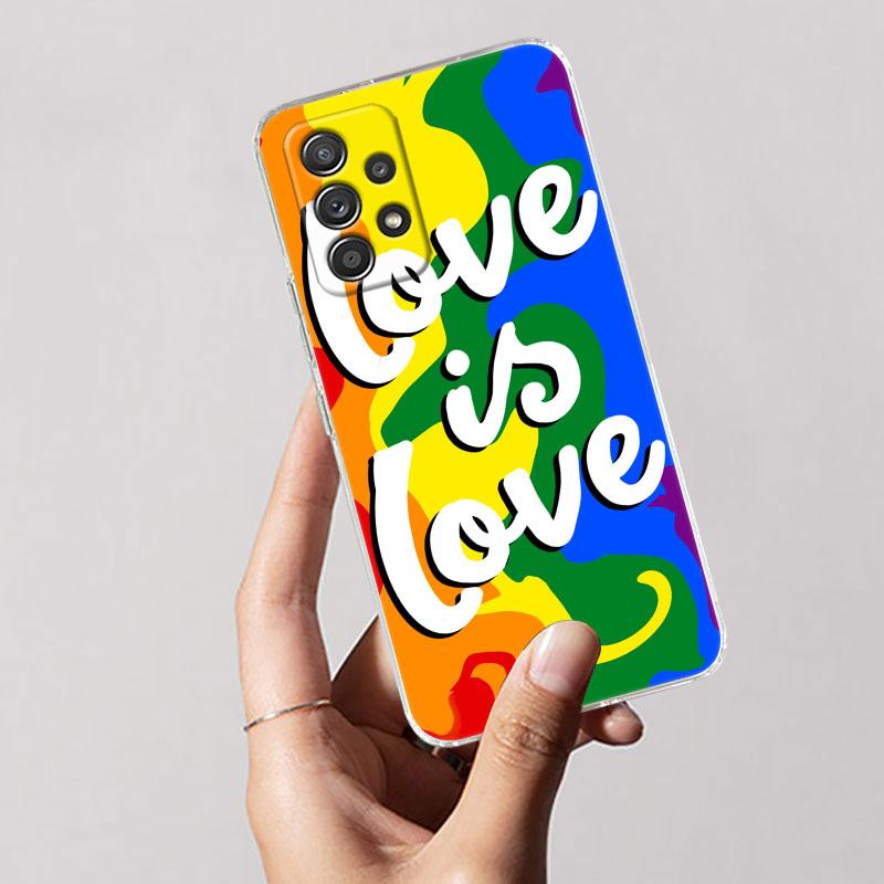 Gay Pride Flag Lesbians LGBT For Samsung Galaxy A55 Case A54 A52 A53 5G A15 A14 A13 A21S A23 A51 A34 A35 A33 A32 A72 Phone Cover