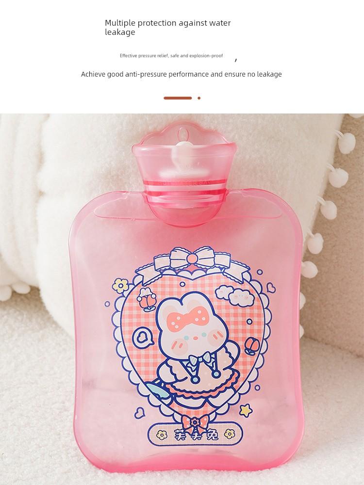 Small Hot Water Bottle, Warm Water Bag, Water-Filled Heating Pad for Menstrual Pain Relief, Suitable for Girls, Warming Belly, Bed Warming Gadget