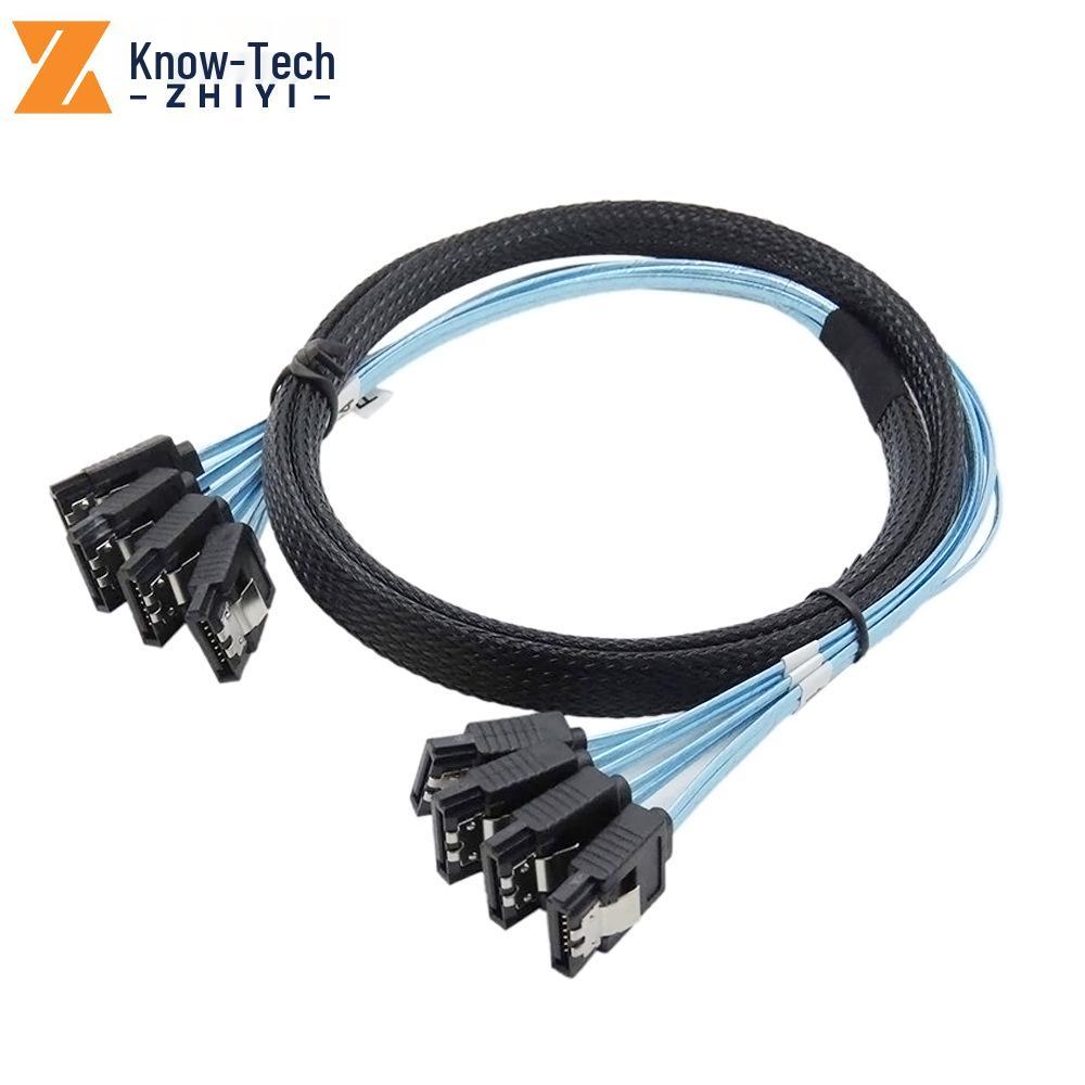 Четырехпортовый кабель данных SATA 7P на 7P SATA-III для корпуса компьютера, серверных жестких дисков