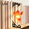 Durable Lightweight Night Light Metal Magic Owl Hanging Bookend Lamp, Resin Animal LED Light, for Kids Deer Bird Decor Bookshelf Window