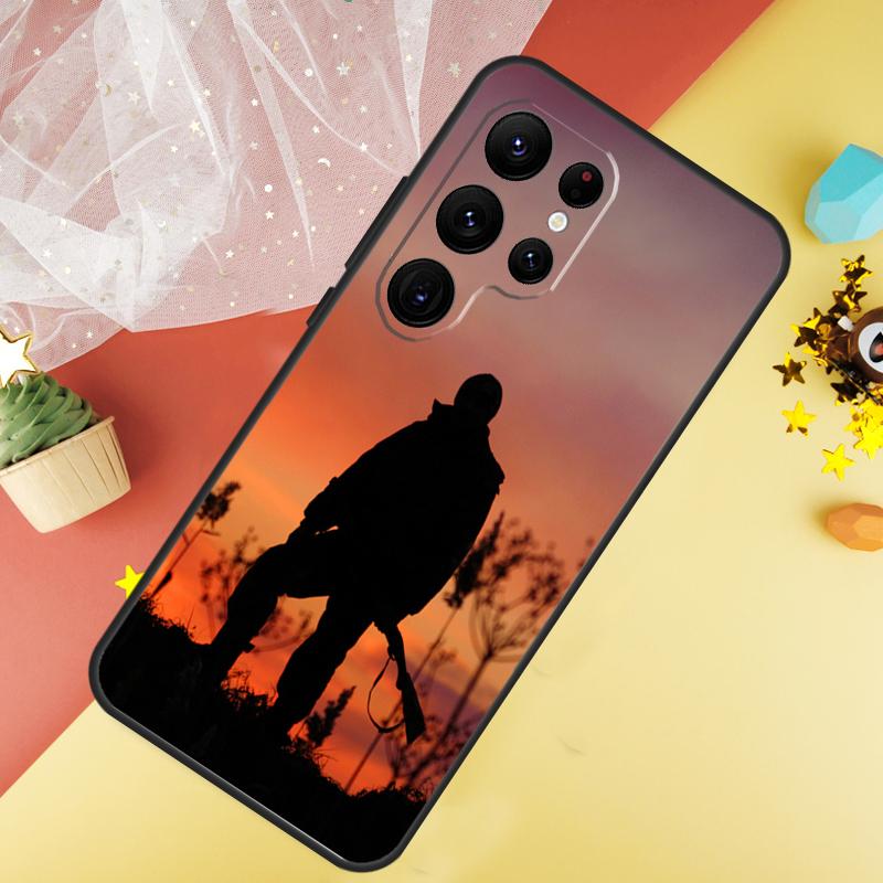 Bird Duck Hunting Sunset Phone Case For Samsung Galaxy S25 S26 Ultra S21 S20 S22 S23 Ultra S10 Plus S24 FE Cover Coque
