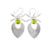 Peridot Gemstone 925 Sterling Silver Jewelry Handmade Drop/Dangle Earrings 1.78" EE-64-7