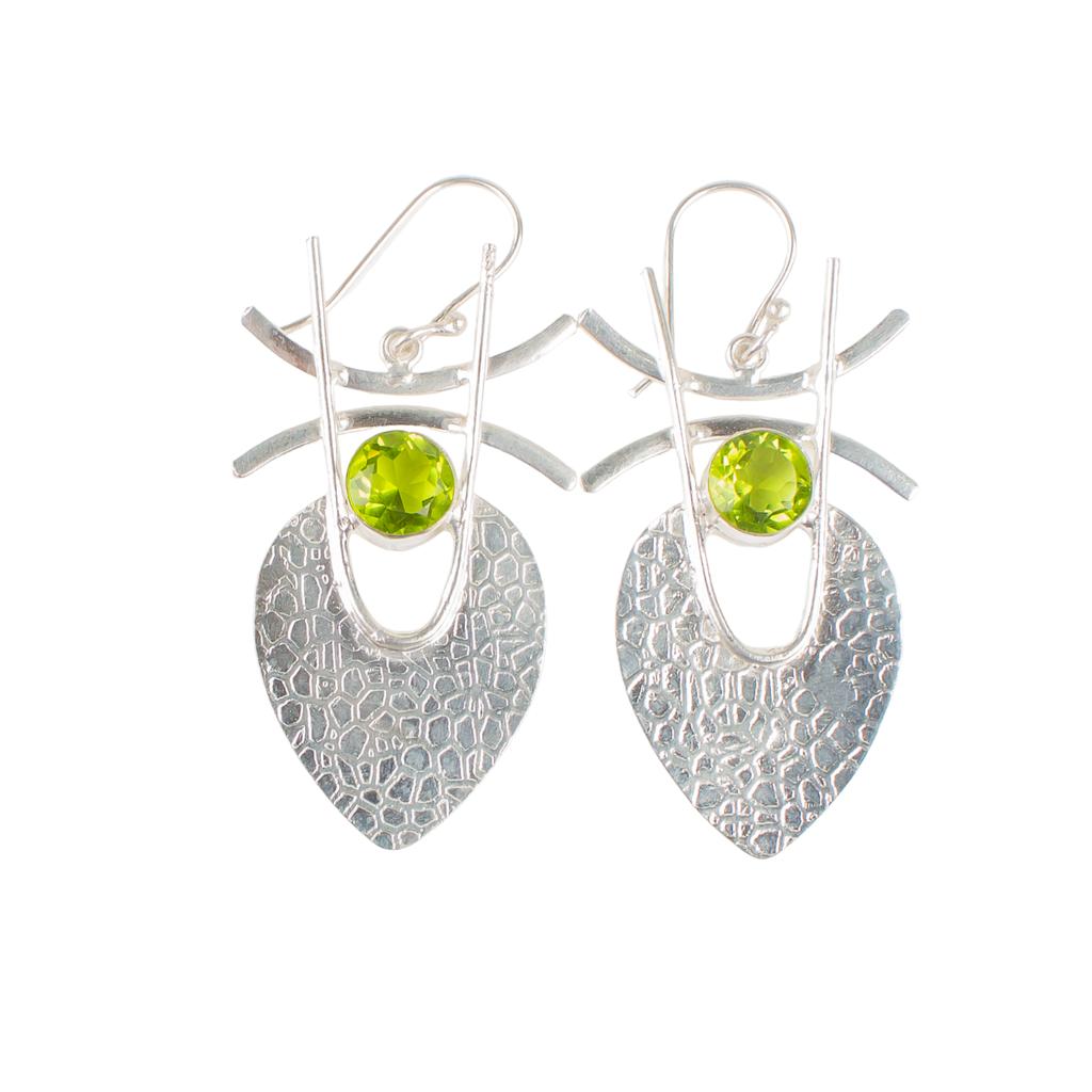 Peridot Gemstone 925 Sterling Silver Jewelry Handmade Drop/Dangle Earrings 1.78" EE-64-7