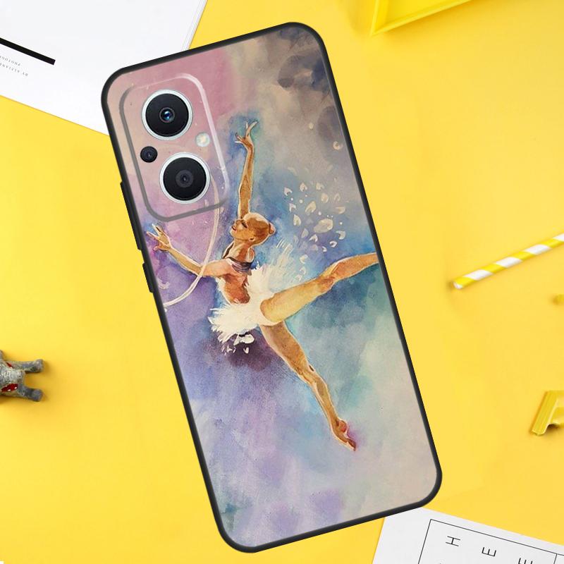 Масляная живопись Гимнастика Для OPPO Reno 10 11 12 13 14 Pro 7 8 Lite 8T 11F 12F 13F 14F OPPO Find X8 X5 X6 X9 Pro Чехол