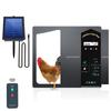 Automatic Chicken Coop Door Aluminum Coop Door Opener with Remote Control / Timer / Light Sensor / Manual Mode LCD Screen Automatic Chicken Door