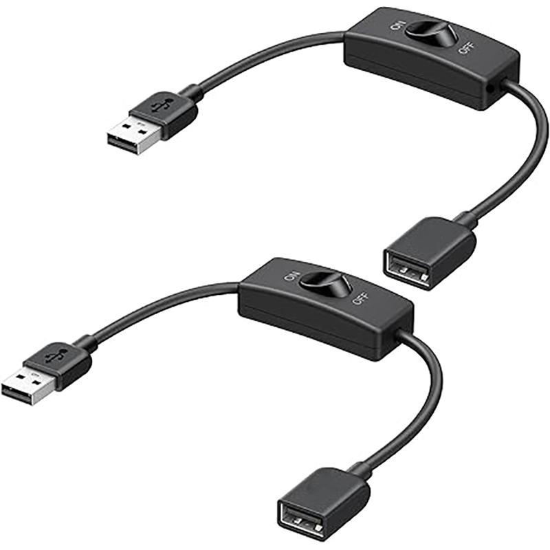 Cable Matters USB to USB on off Switch 1 ft PVC Extension Cable Supporting Data & Power