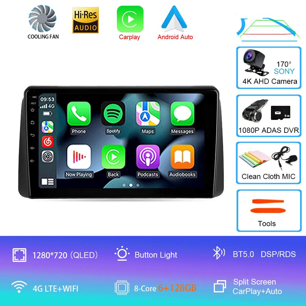 Для Chrysler Grand Voyager 5 2011-2015 Автомагнитола Android 14 Carplay Auto Для Dodge Grand Caravan 2008-2020 GPS Мультимедийный плеер