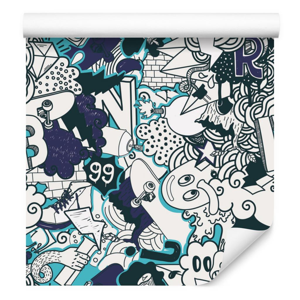 Modern graffiti wallpaper for living room and bedroom 50x1000