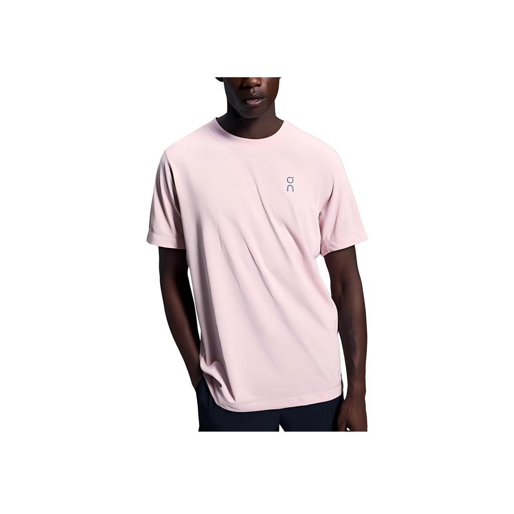 On Running Футболка Train-T Fashion Мягкая Влагоотводящая Быстросохнущая Дышащая с Коротким Рукавом Мужские Футболки Розовая 1MF11781929